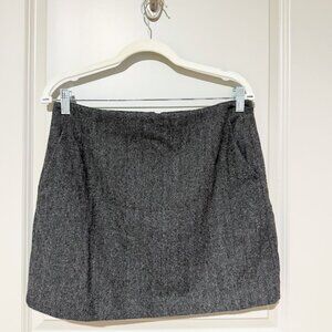 Uniqlo Wool Blend Herringbone Mini Skirt